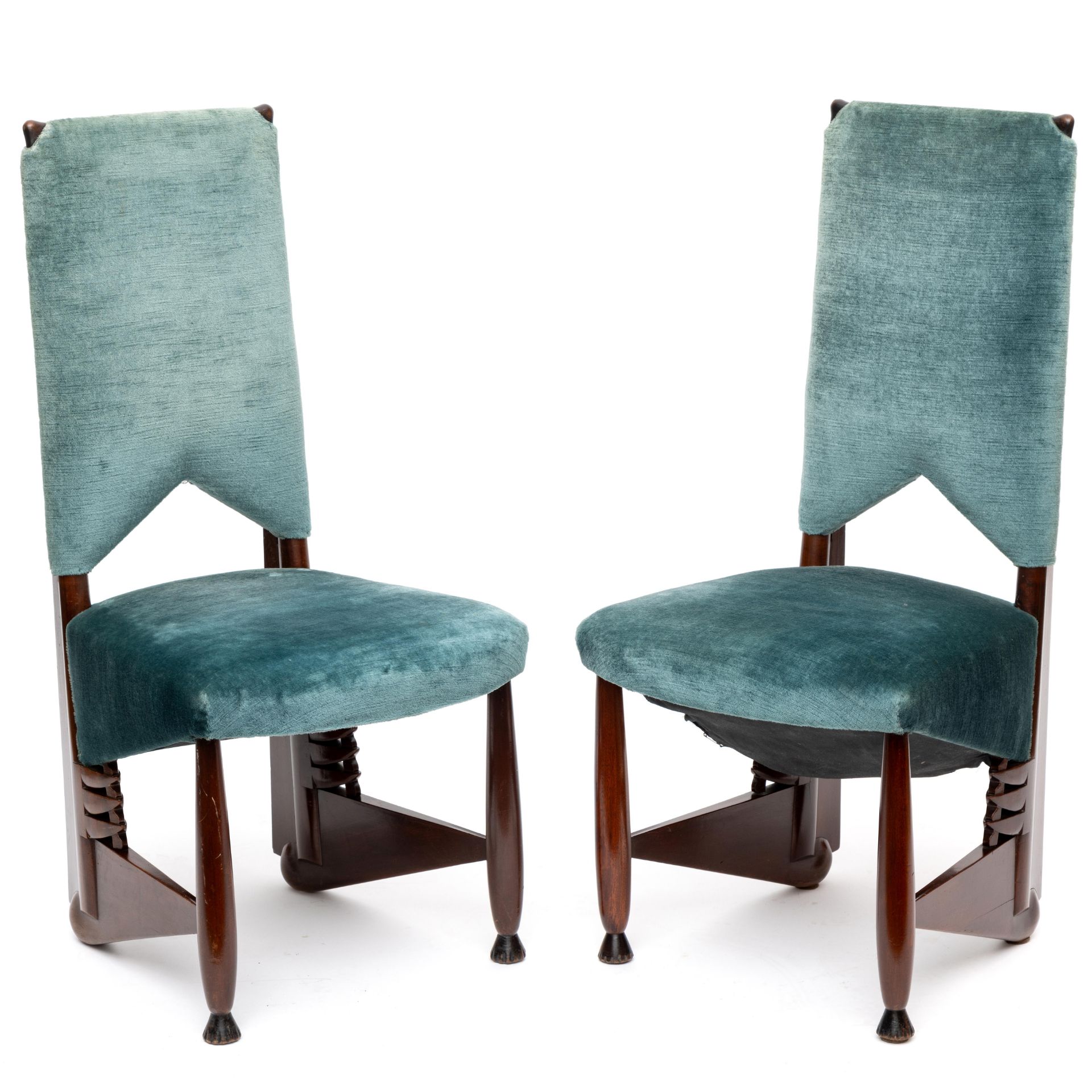 Michel de Klerk (1884-1923), paar mahoniehouten stoelen, 1915, - Bild 5 aus 5