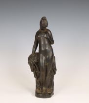 Anders Leonard Zorn (1860-1920) Gepatineerd bronzen sculptuur, staand vrouwelijk naakt, circa 1910.