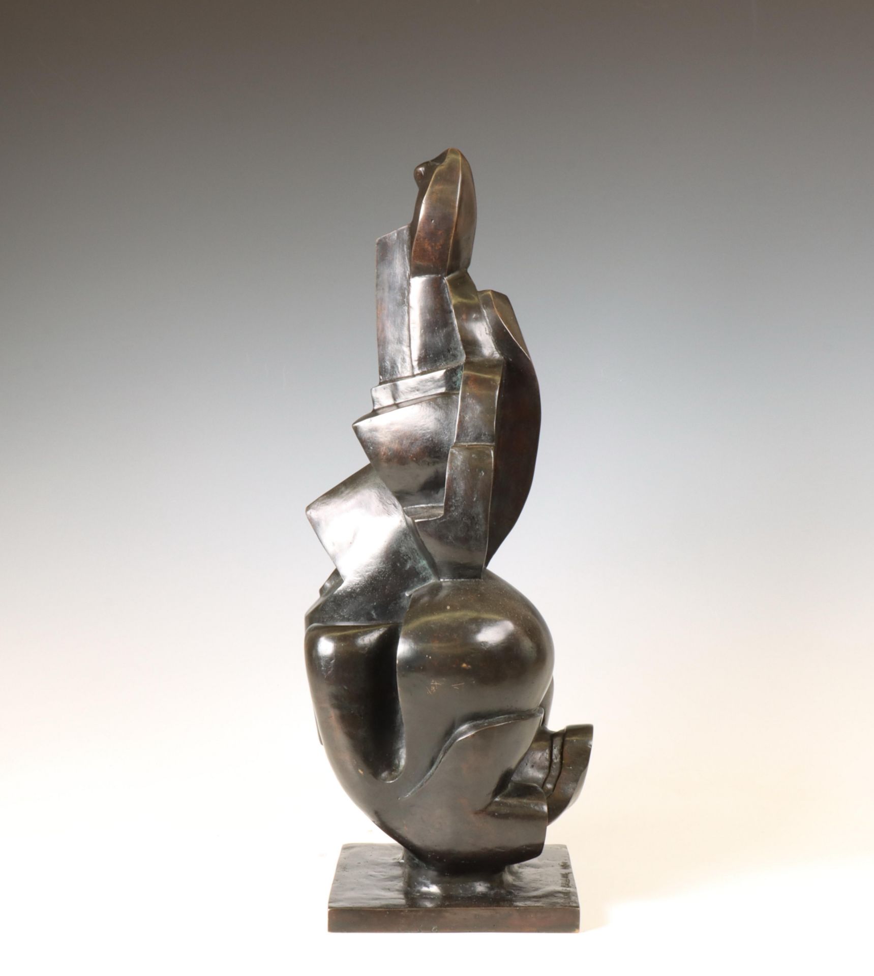 Rudolf Belling (1886-1972), zwart gepatineerd bronzen sculptuur, 'Kubistische Compositie', 1950; - Bild 3 aus 5