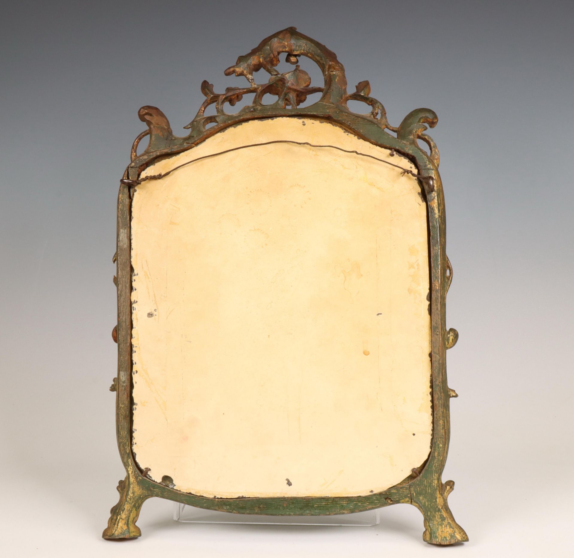 Holland, spiegel in gestoken houten lijst, Louis XV, 18e eeuw. - Bild 2 aus 2