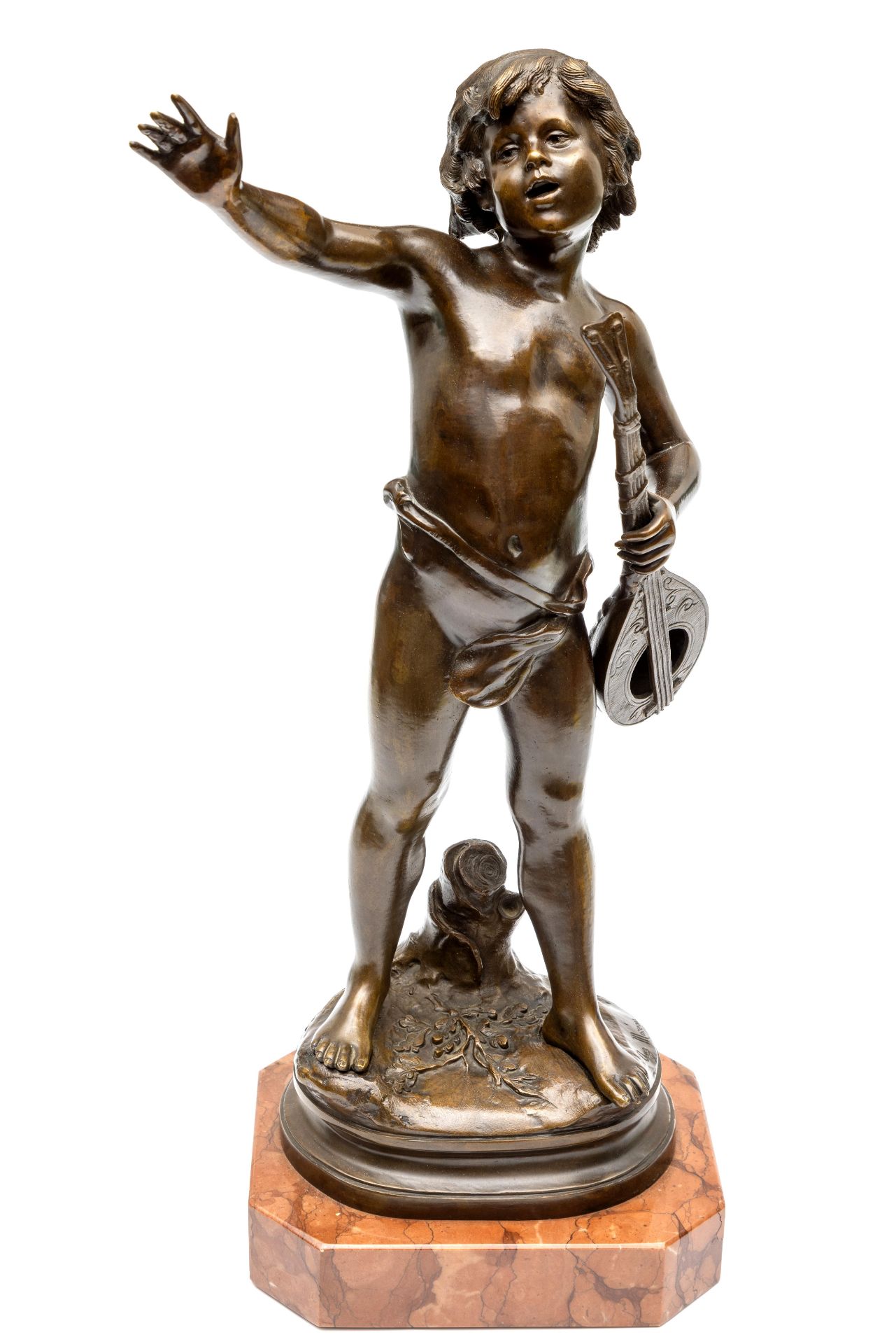 Auguste Moreau (1834-1917), bruin gepatineerd bronzen sculptuur, ca. 1920;