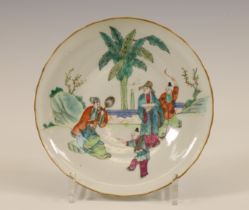 China, famille rose porcelain dish, 19th century,