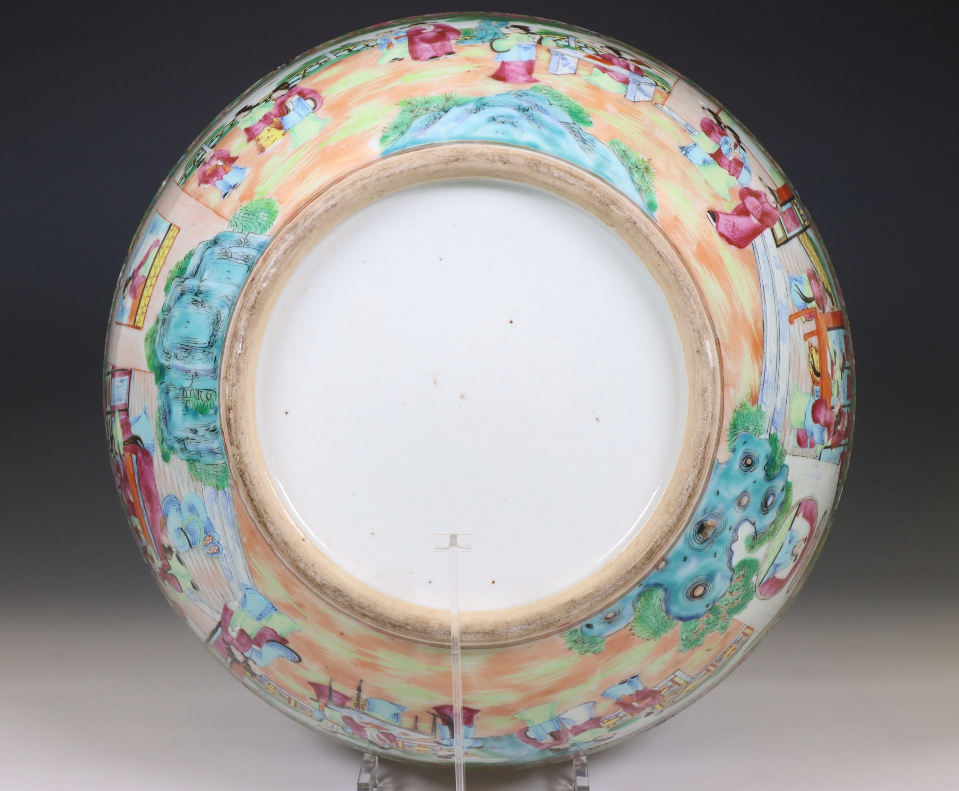 China, a Canton famille rose porcelain punch bowl, 19th century, - Image 2 of 8