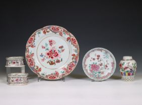 China, a small collection of famille rose porcelain, 18th-19th century,