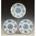 China, a set of blue and white porcelain serving dishes, Qianlong period (1736-1795),