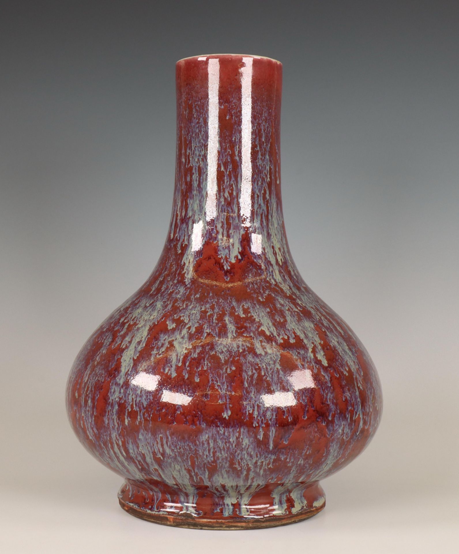 China, flambé-glazed bottle vase, ca. 1900, - Bild 5 aus 5