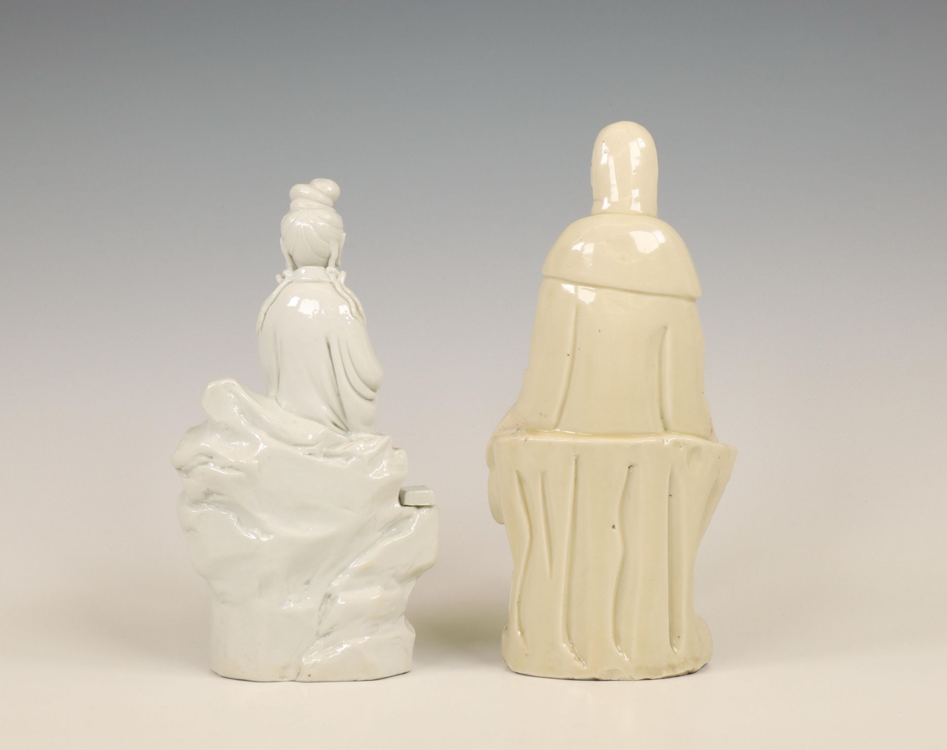 China, two Dehua/ white-glazed porcelain figures of Guanyin, 20th century, - Image 2 of 6