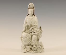 China, Dehua porcelain figure of Guanyin, modern,