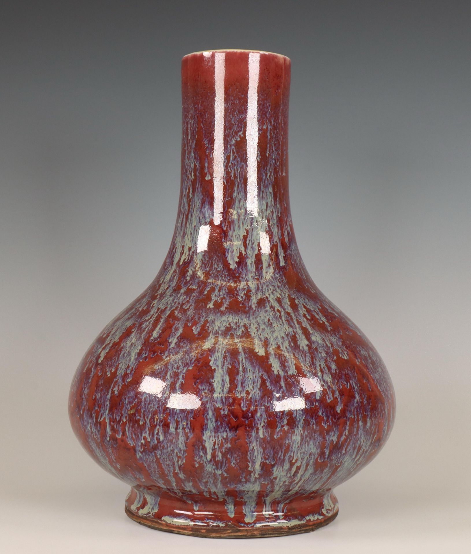 China, flambé-glazed bottle vase, ca. 1900, - Image 2 of 5