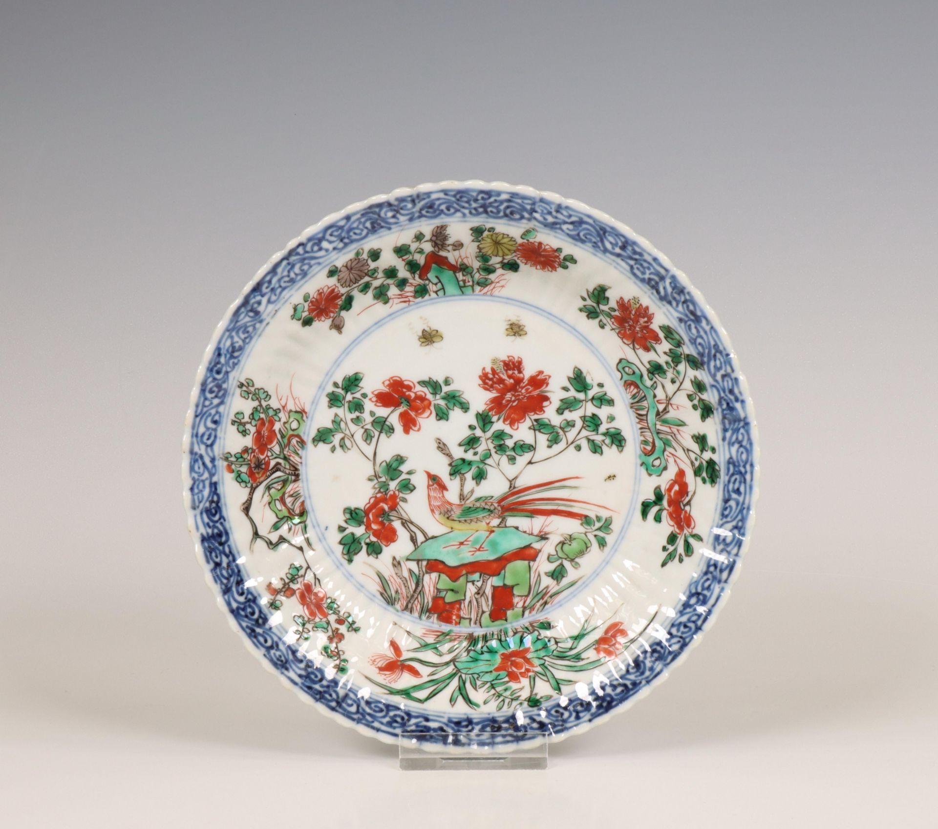 China, famille verte porcelain dish, Kangxi period (1662-1722),