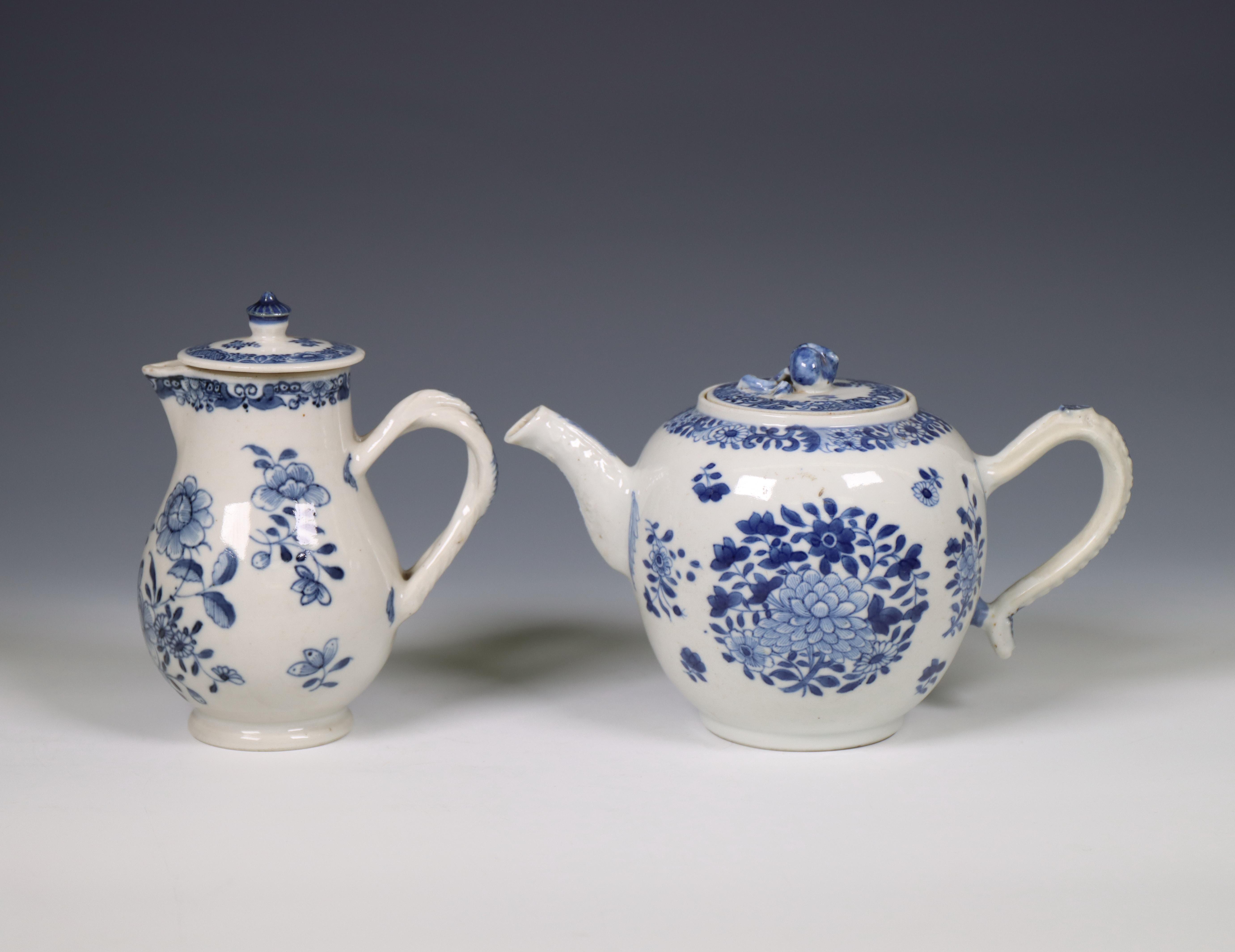 China, a blue and white porcelain teapot and a milk-jug, 18th century, - Image 4 of 6