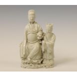 China, a Dehua porcelain group, late Qing dynasty (2644-1912),