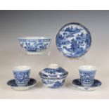 China, small collection of blue and white porcelain, 18th-19th century,