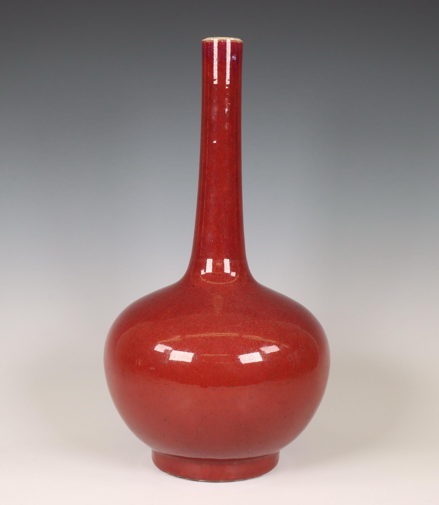 China, a copper-red-glazed bottle vase, 19th century, - Image 6 of 6