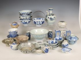 China and Japan, collection of blue and white porcelain, 18th century and later,