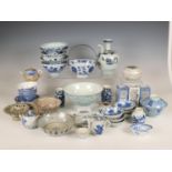 China and Japan, collection of blue and white porcelain, 18th century and later,