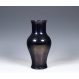 China, purple-glazed porcelain vase, 19th-20th century,