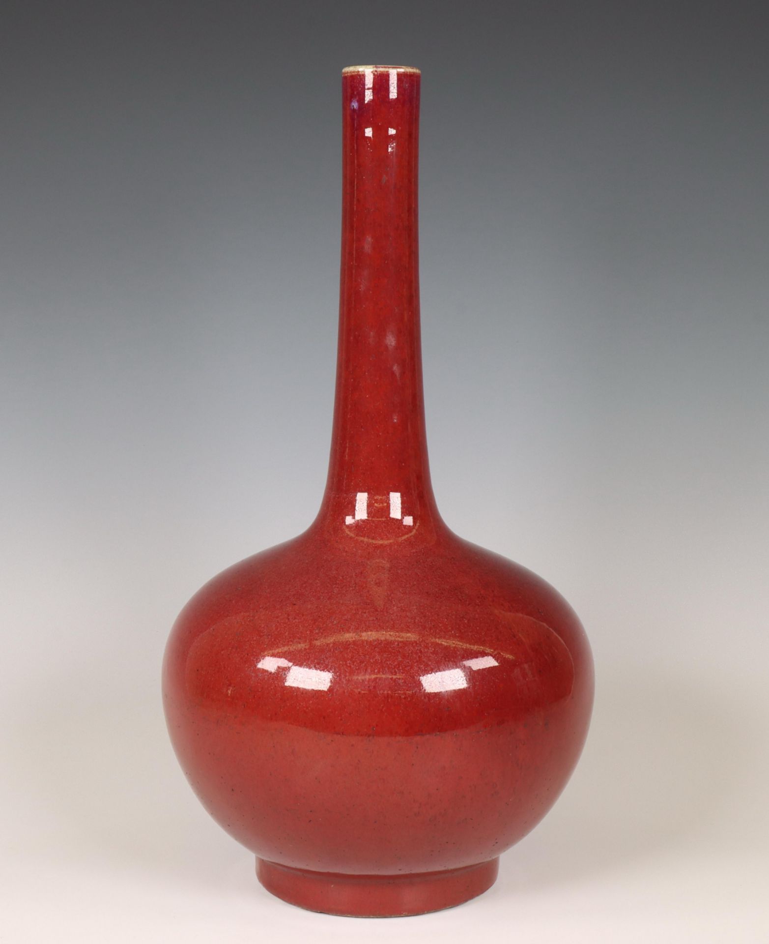 China, a copper-red-glazed bottle vase, 19th century, - Image 2 of 6