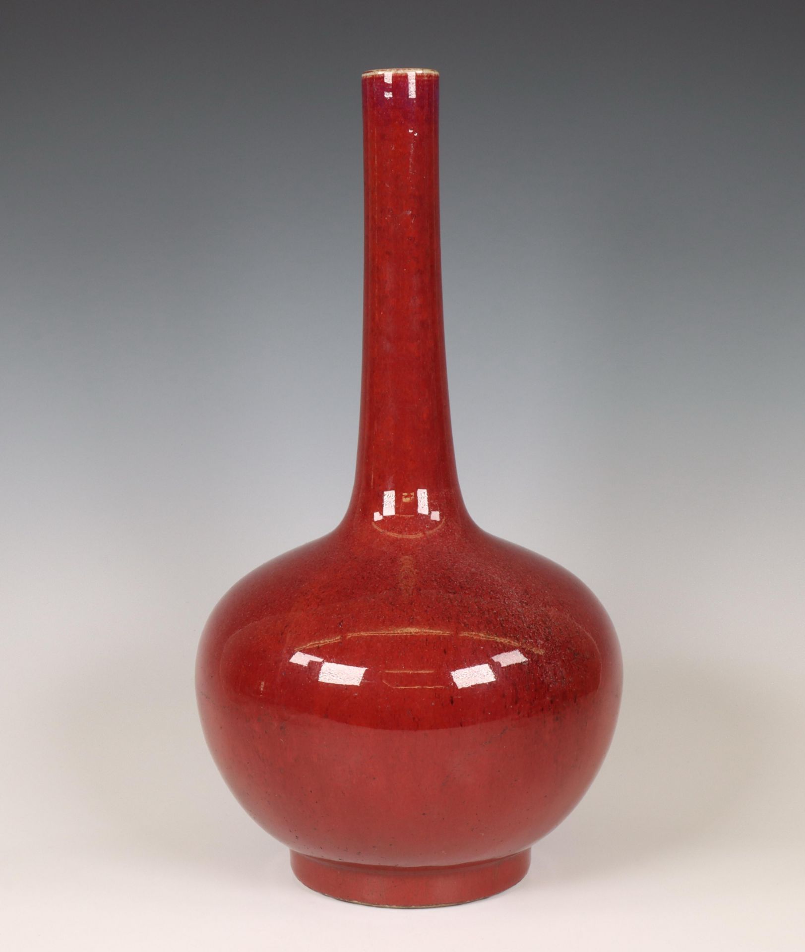 China, a copper-red-glazed bottle vase, 19th century, - Image 3 of 6