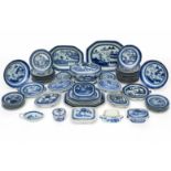 China, Canton blue and white composite porcelain part dinner service, 19th century,