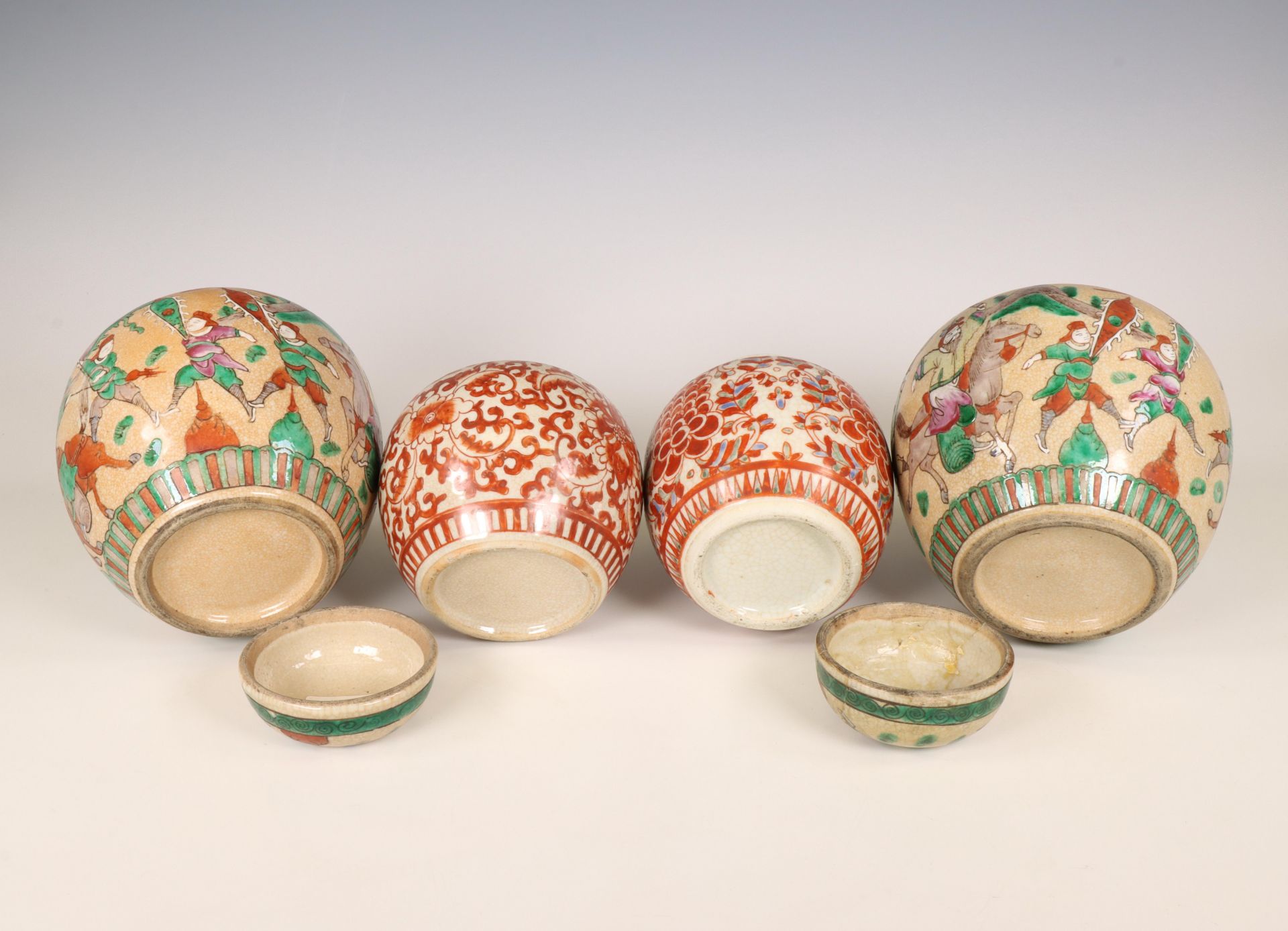 China, four porcelain ginger jars, 19th century, - Image 2 of 3