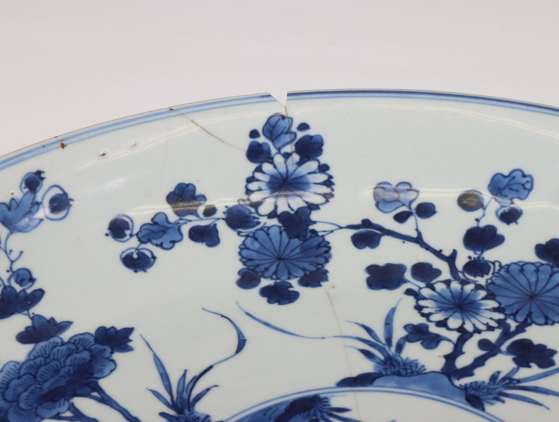 China, seven various blue and white porcelain plates, Qianlong period (1736-1795), - Image 3 of 4
