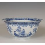 China, a blue and white porcelain bowl, Kangxi period (1662-1722),