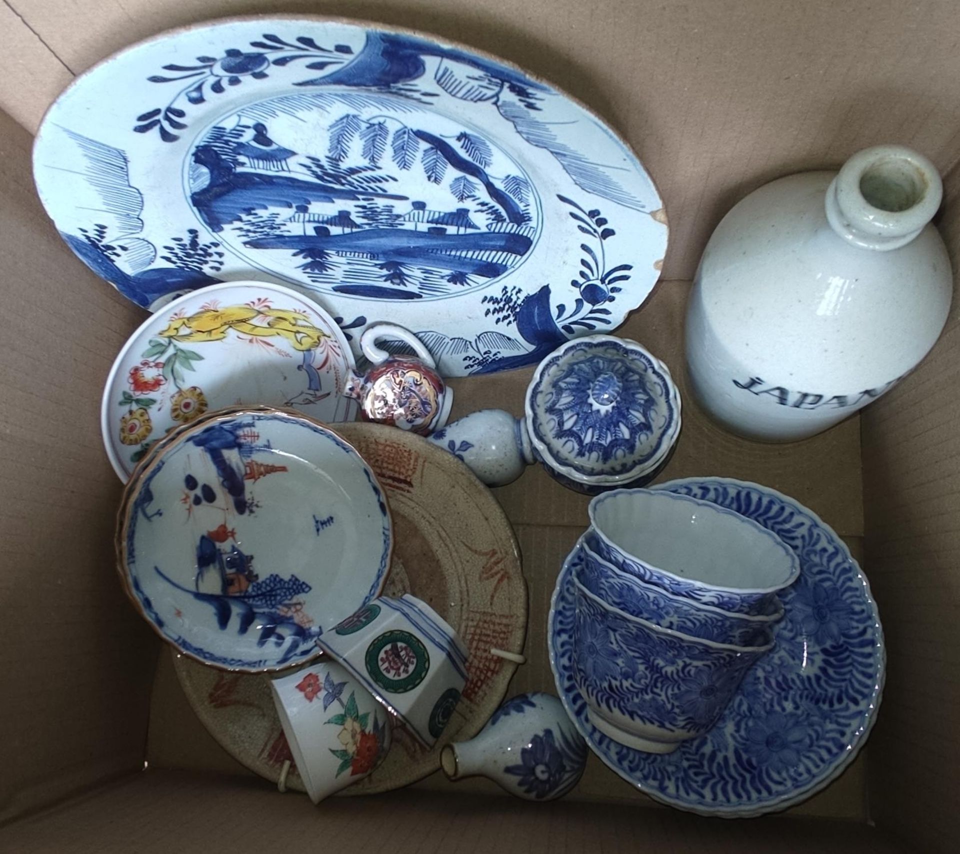 China and Japan, a collection of Imari, ' Amsterdams Bont' and blue and white porcelain, 18th-20th c