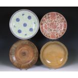 China, four various ceramic dishes, mostly 19th century,