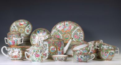 China, a Canton famille rose porcelain coffee- and tea-service, 19th century,