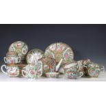 China, a Canton famille rose porcelain coffee- and tea-service, 19th century,