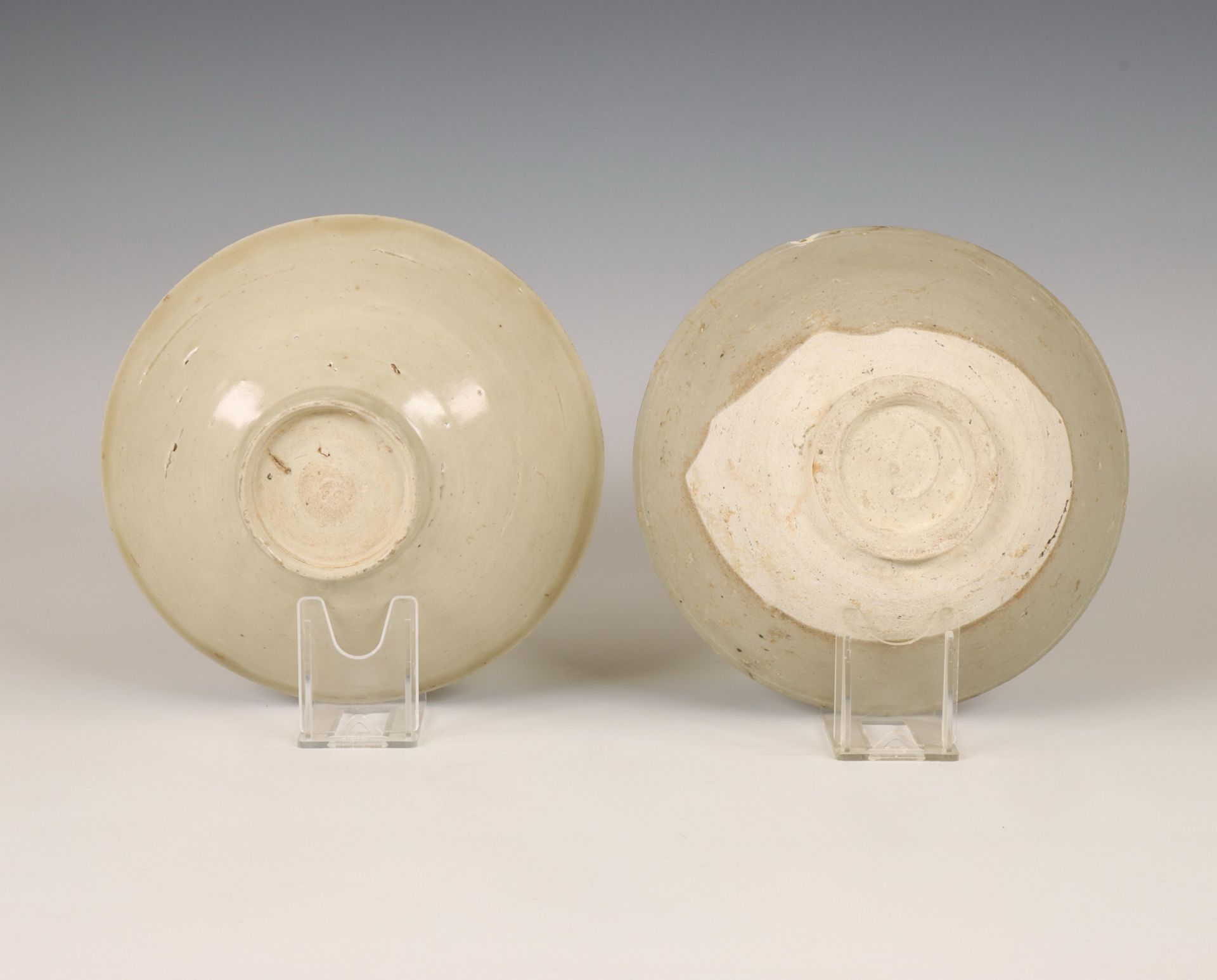 China, two celadon-glazed bowls, Song dynasty (960-1279) or later, - Image 2 of 3