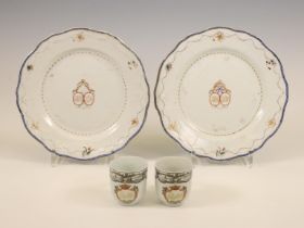 China, a small collection of export porcelain, 18th century,