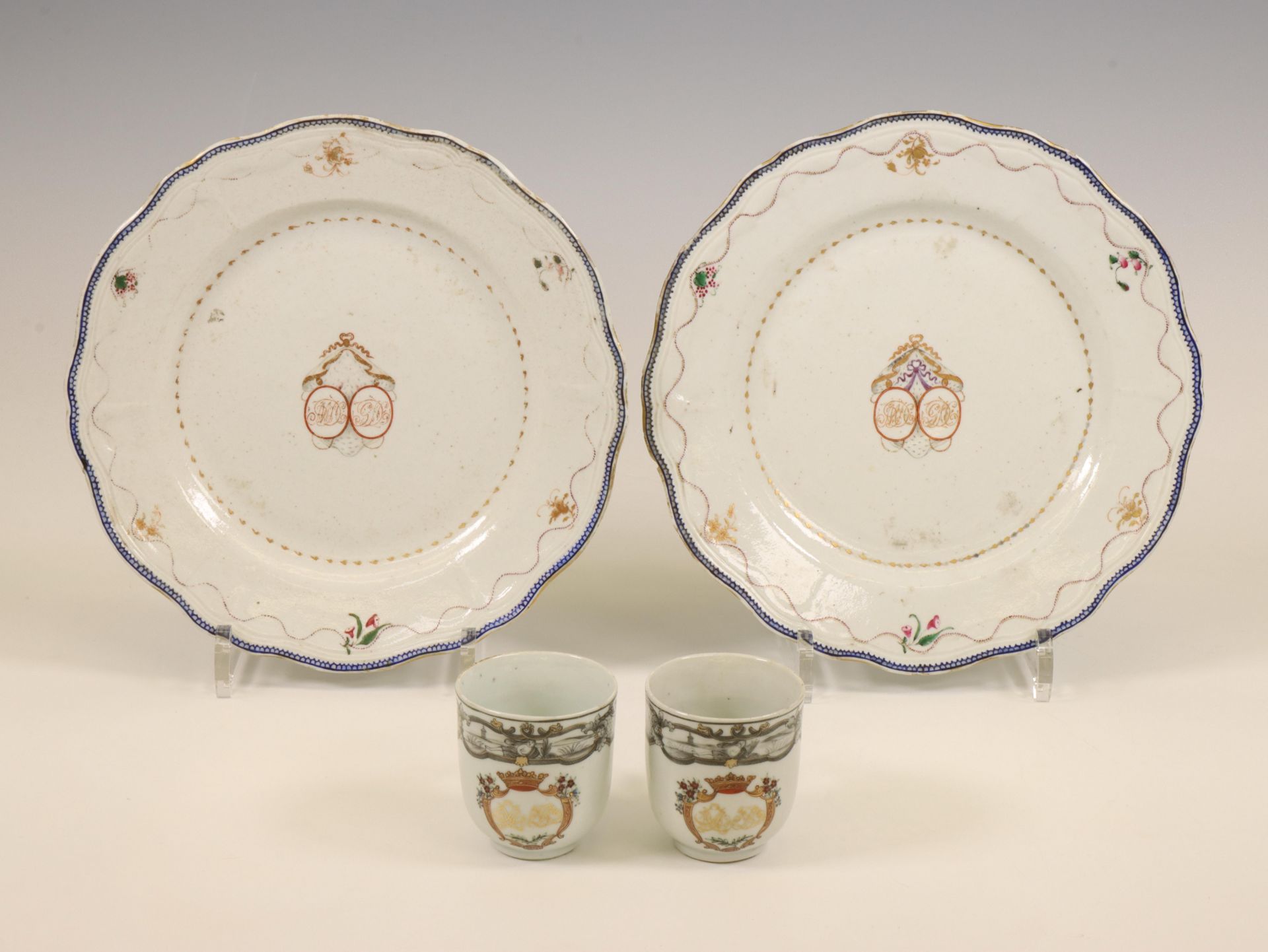 China, a small collection of export porcelain, 18th century,