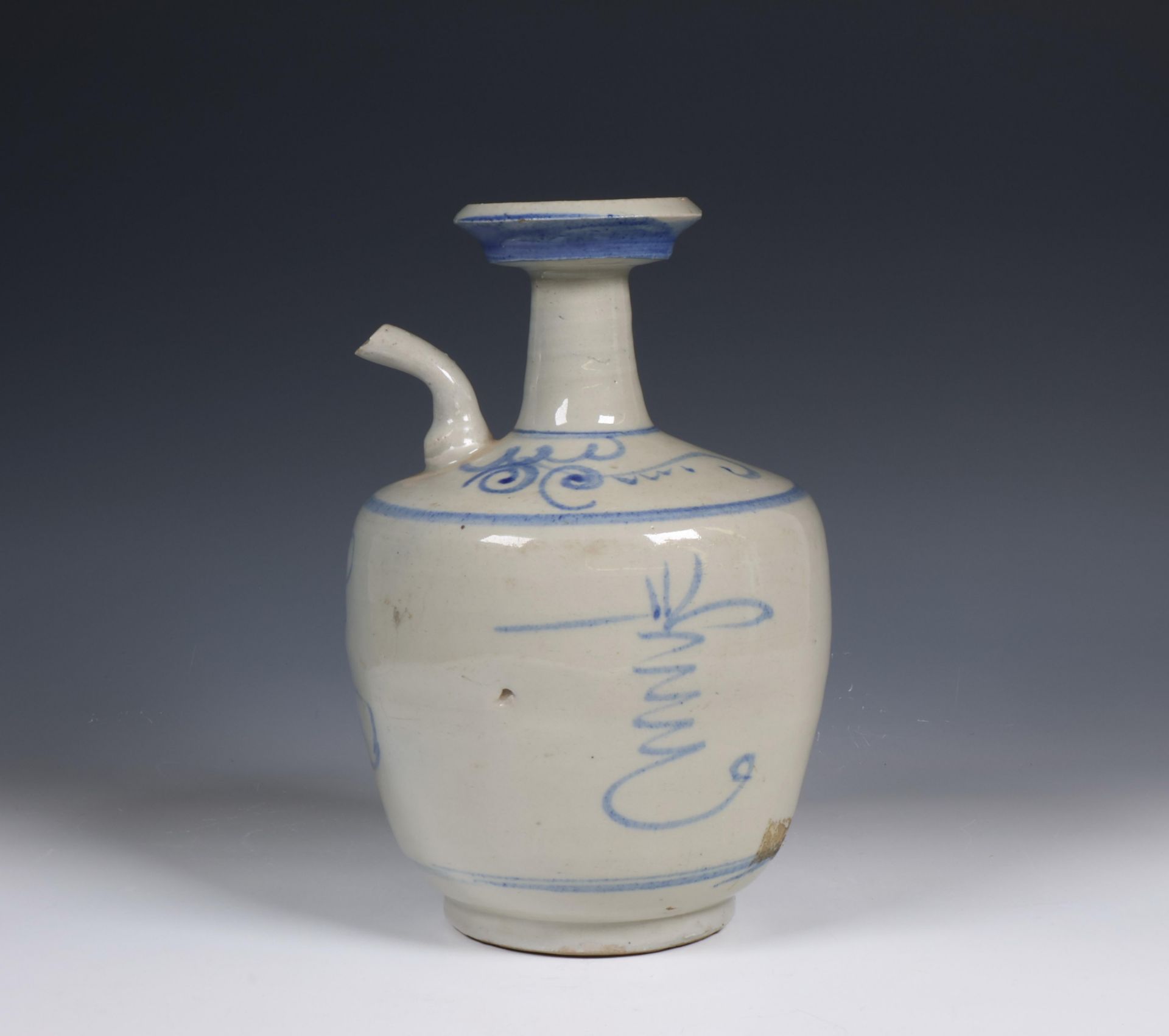 China/ Vietnam, blue and white glazed earthenware water-pot, 20th century,