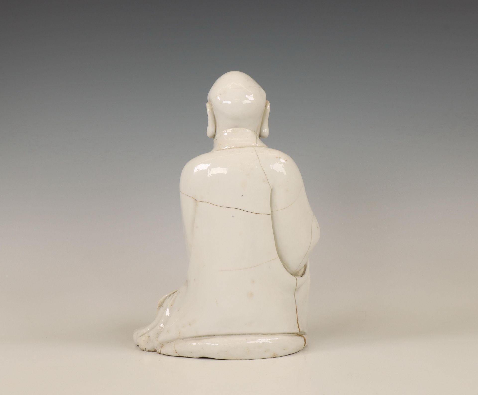 China, Dehua porcelain figure of Damo, late Qing dynasty (1644-1912), - Image 2 of 5