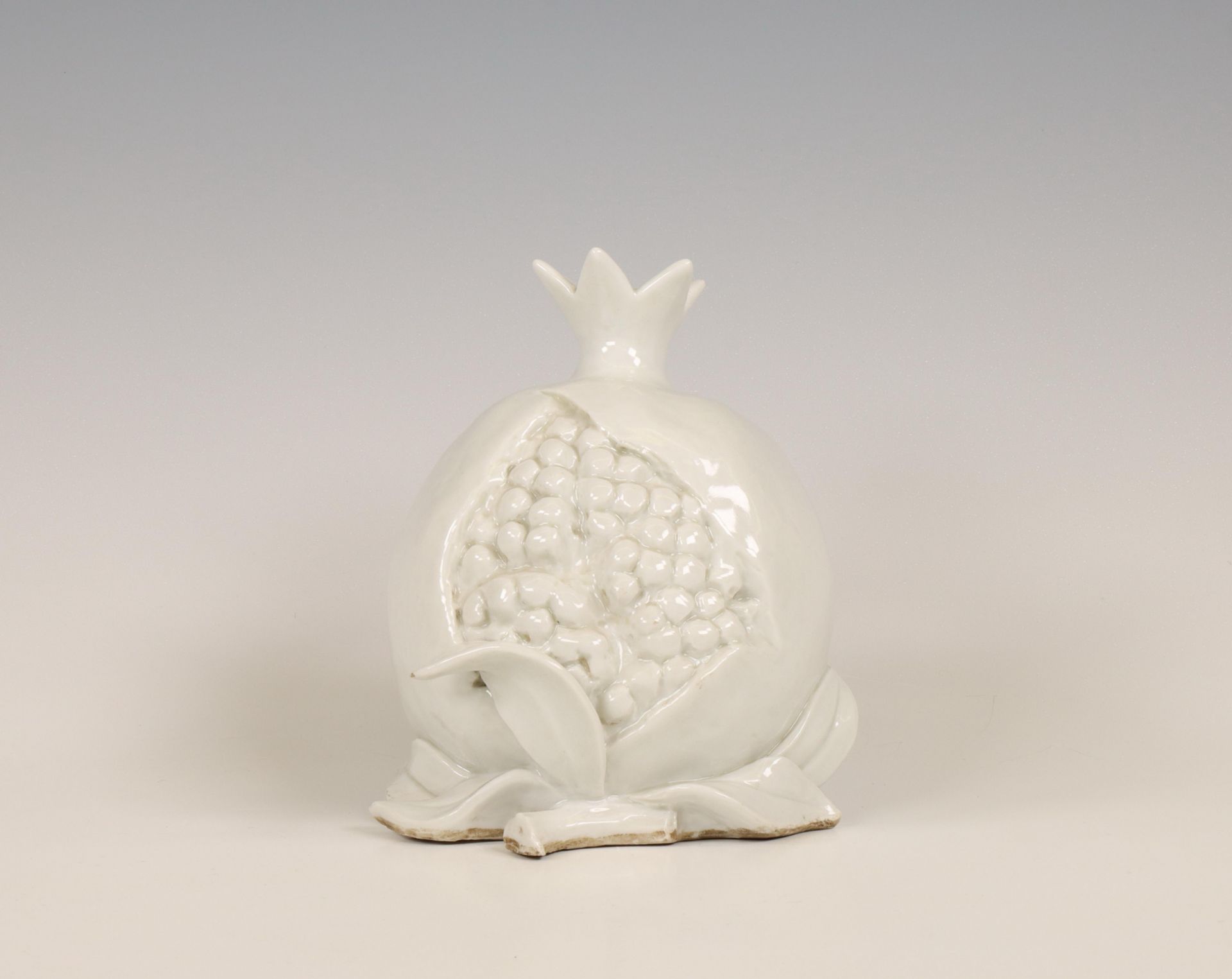 China, Dehua porcelain model of a pomegranate, modern,