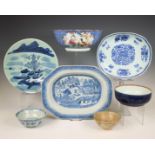 China, a collection of blue and white porcelain, 17th-19th century,