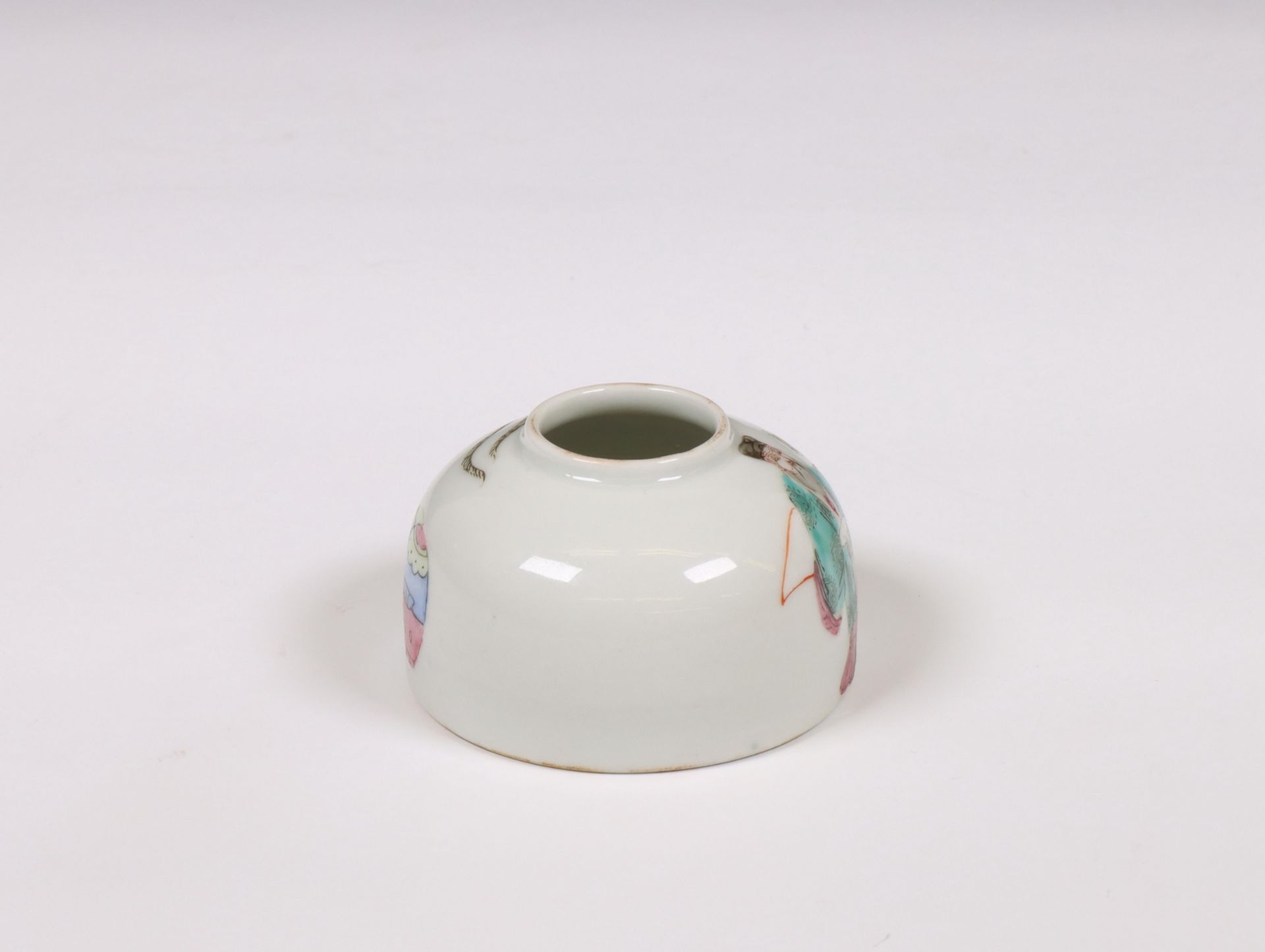 China, famille rose porcelain ink pot, late Qing dynasty (1644-1912), - Image 2 of 6