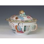 China, a famille rose porcelain 'Wu Shuang Pu' bowl and cover, 19th century,
