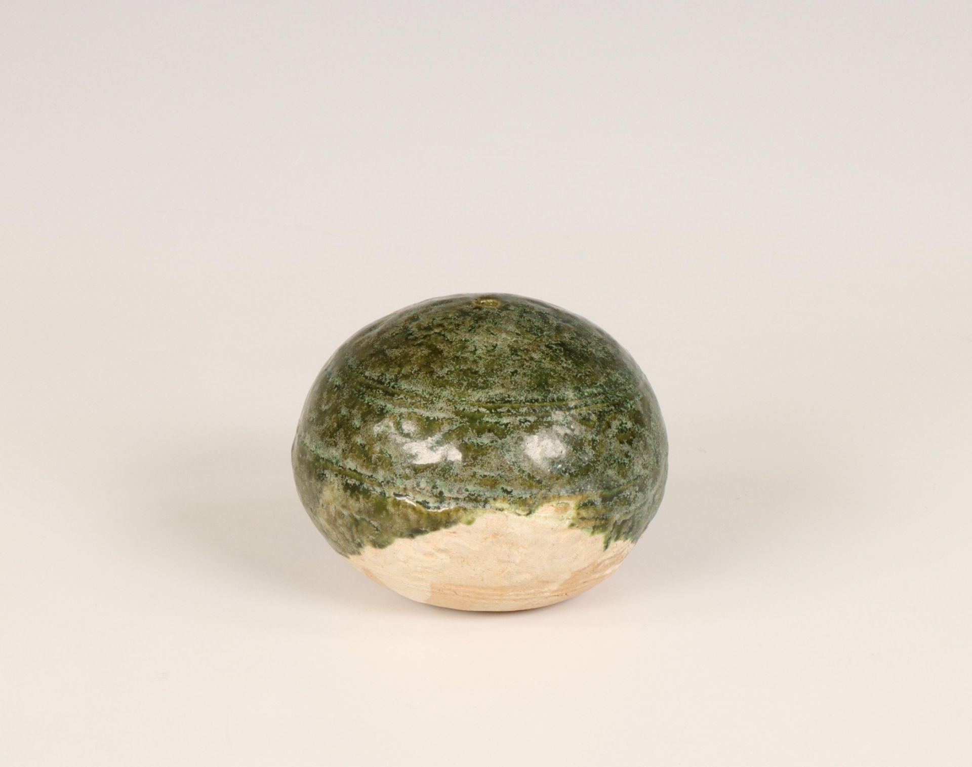 China, a green-glazed earthenware whistle, probably Eastern Han dynasty (25-220 BC), - Image 2 of 6