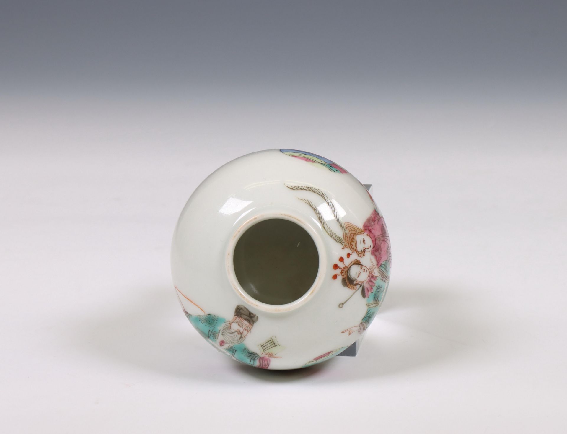 China, famille rose porcelain ink pot, late Qing dynasty (1644-1912), - Image 4 of 6