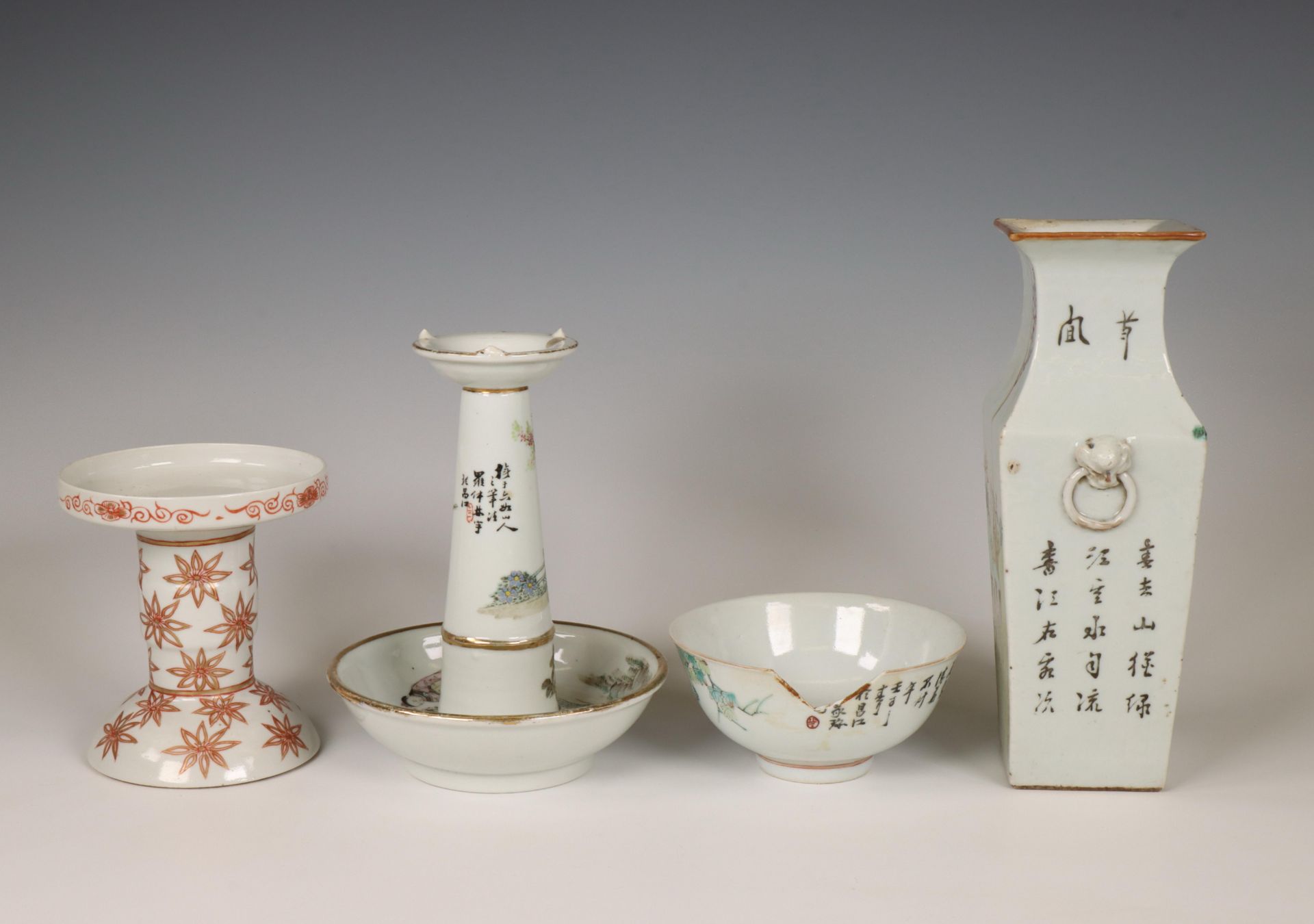 China, a small collection of famille rose porcelain, 20th century, - Image 2 of 2