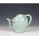 China, a celadon-ground Cadogan teapot, 19th century,