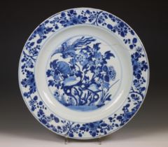 China, blue and white porcelain dish, 18th century,