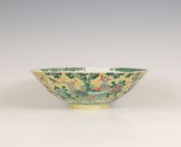 China, famille verte porcelain bowl, late Qing dynasty (1644-1912),