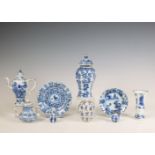 China, a small collection of blue and white porcelain, 18th-19th century,