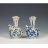 China, two blue and white porcelain 'Hatcher Cargo' kendi's, circa 1640,