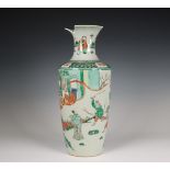 China, a famille verte porcelain 'figural' vase, 19th century,