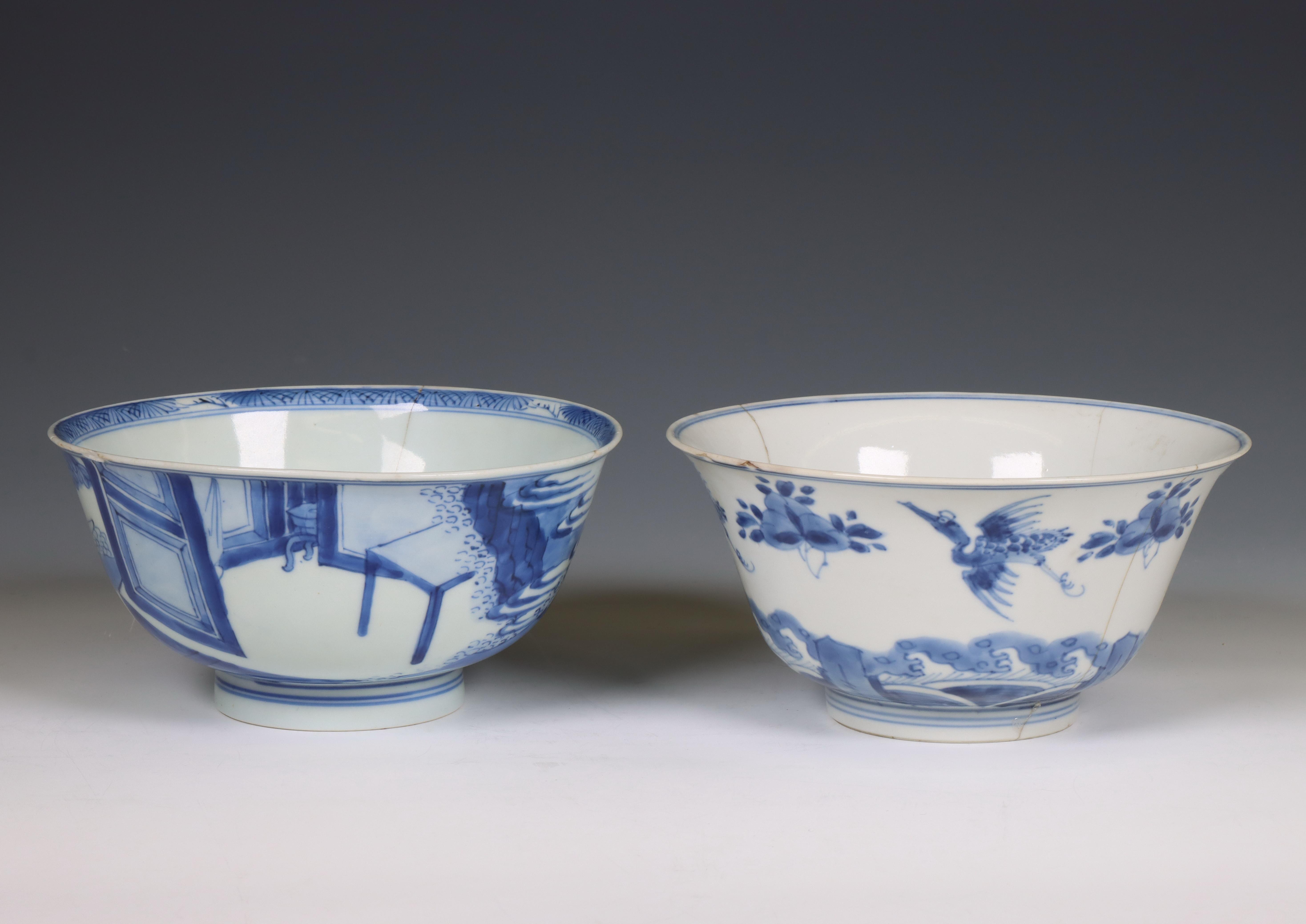 China, two blue and white porcelain bowls, Kangxi period (1662-1722), - Image 5 of 5
